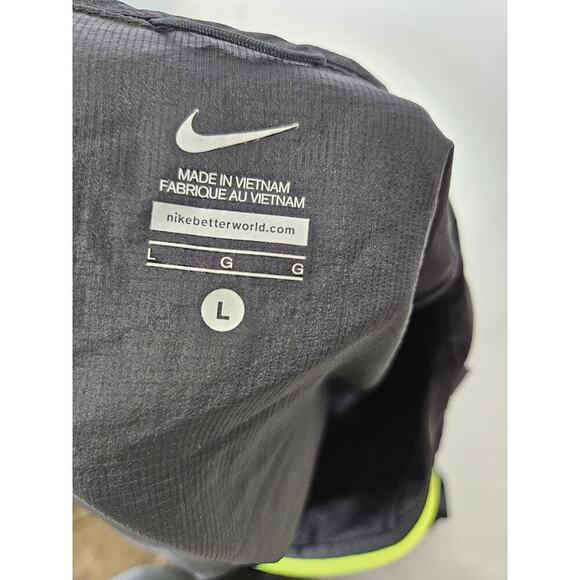 Nike Sportswear Womens Windrunner Full Zip Black Neon Green Size Large - Picture 5 of 6